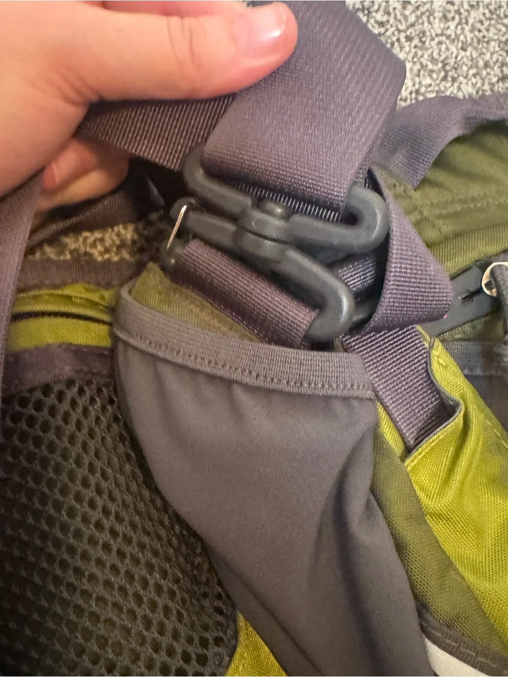The North Face Sport Hiker Lumbar Pack Olive Green Black Shoulder Strap Hiking